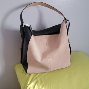 FLASH SALE! Faux leather & suede tote bag